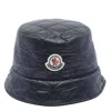 Moncler Padded Bucket Hat With Diamond Quilting In Blue