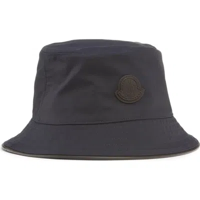 Moncler Logo Bucket Hat In Black