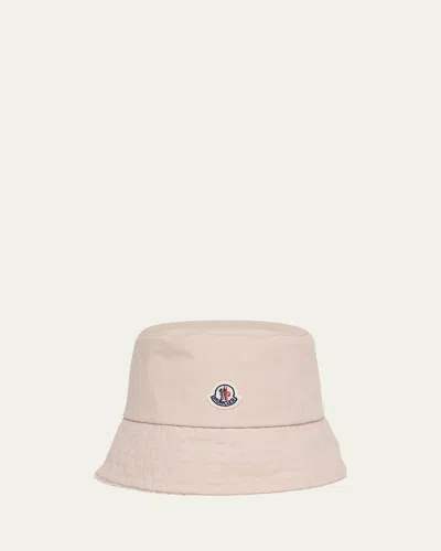 Moncler Logo Bucket Hat In Light Pink