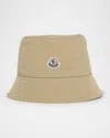 Moncler Logoed Bucket Hat In Open Beige