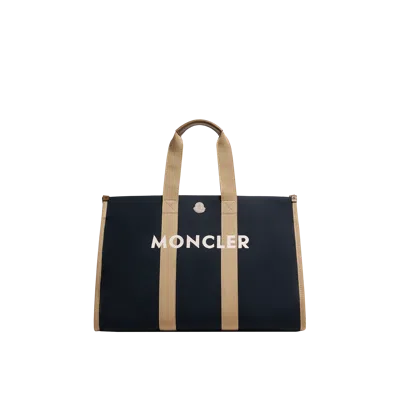 Moncler Cabas Long En Toile, Homme, Bleu, Taille: Uni In Blue
