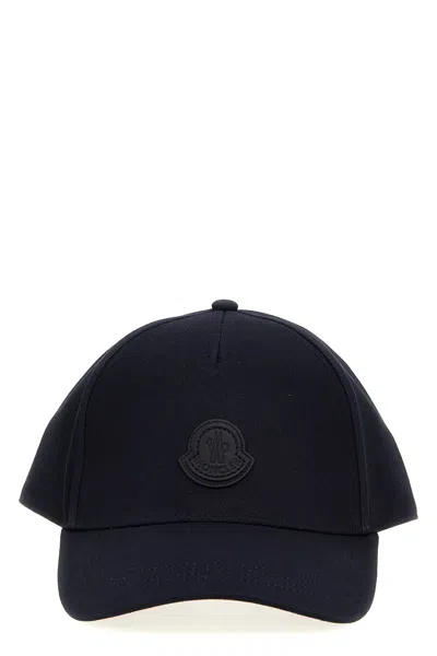 Moncler Logo Cap In Blue