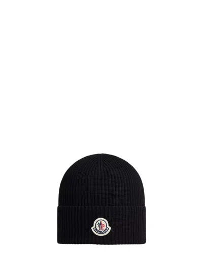 Moncler Logo Cap In Black