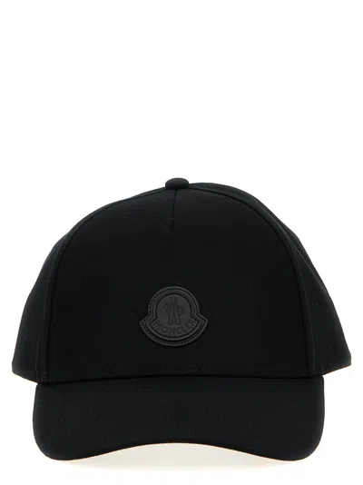 Moncler Logo Cap Hats Black