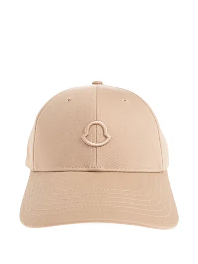 Moncler Logo Cap In Neutral