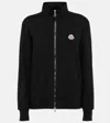 Moncler Tricot Logo Cardigan In Black