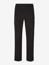 Moncler Logo Cargo Trousers In Black