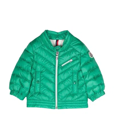 Moncler Logo Casual Jacket In Green