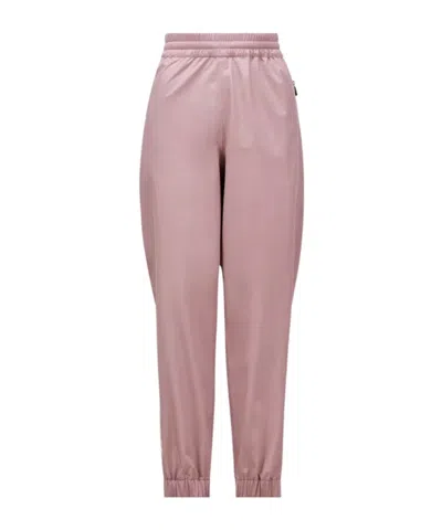 Moncler Logo Casual Pants In Pink