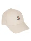 Moncler Logo Classic Patch Baseball Cap In Cream