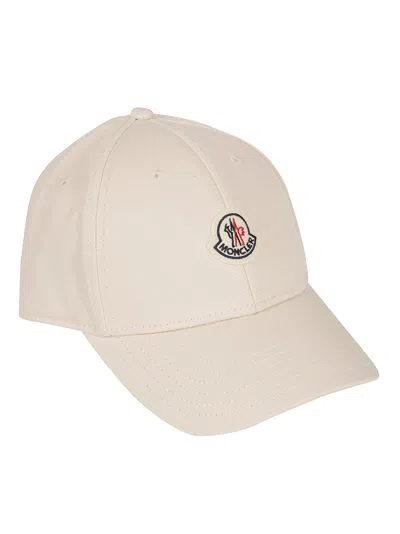 Moncler Logo Classic Patch Baseball Cap In White