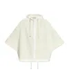 Moncler Hooded Wool Cashmere Cape In White