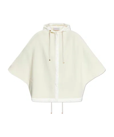 MONCLER MONCLER LOGO PATCH HOODED DOWN PONCHO