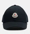 Moncler Black Cotton Gabardine Baseball Cap