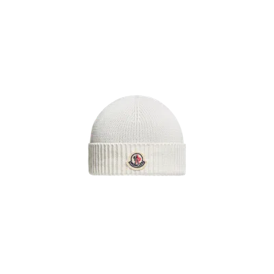 Moncler Bonnet En Coton À Logo, Enfant, Blanc, Taille: 3xs In White