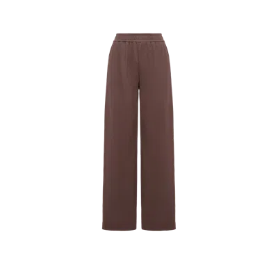 Moncler Logo Cotton Blend Sweatpants, Women, Brown, Size: Xs In Burgundy