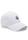 Moncler Mens Logo-patch Cotton Baseball Cap Natural In White