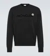 Moncler Crew Neck Cotton Sweatshirt In Black