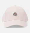 Moncler Structured Cotton Baseball Cap With Adjustable Fit In White