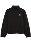 Moncler Hemmed Jacket With Collar And Zip Pockets In Black