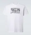 Moncler Mens White Graphic-print Crewneck Cotton T-shirt