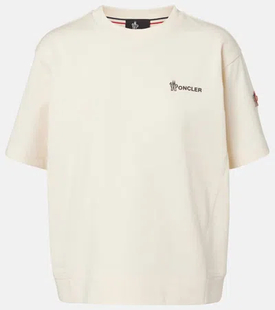 Moncler Logo Cotton Jersey T-shirt In White
