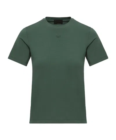 Moncler Logo Cotton Jersey T-shirt In Green