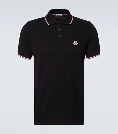 Moncler Year Of The Snake-patch Polo Shirt In Blue