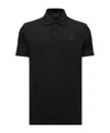 Moncler Polo Shirt With Short Sleeves And Collar In Black