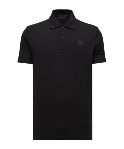 MONCLER LOGO COTTON PIQUET POLO SHIRT