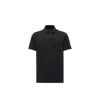 Moncler Polo Shirt With Short Sleeves And Collar In Black