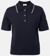 Moncler Knit Collar Cotton Polo Shirt