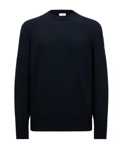 MONCLER LOGO PATCH COTTON JUMPER