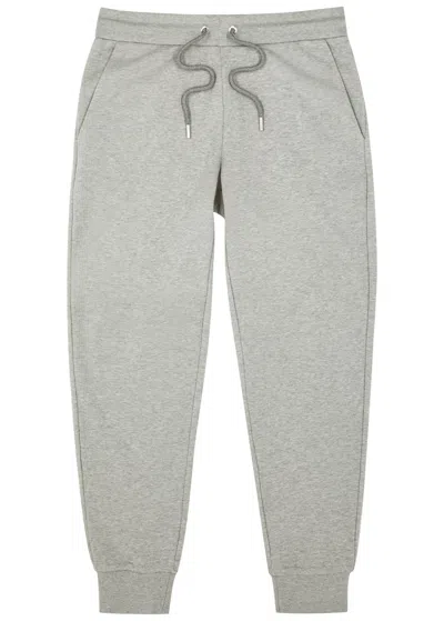 Moncler Logo Cotton Sweatpants In Grey