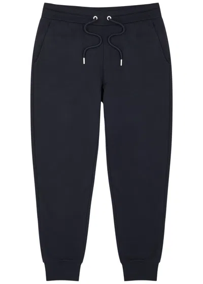 Moncler Logo Cotton Sweatpants In Navy