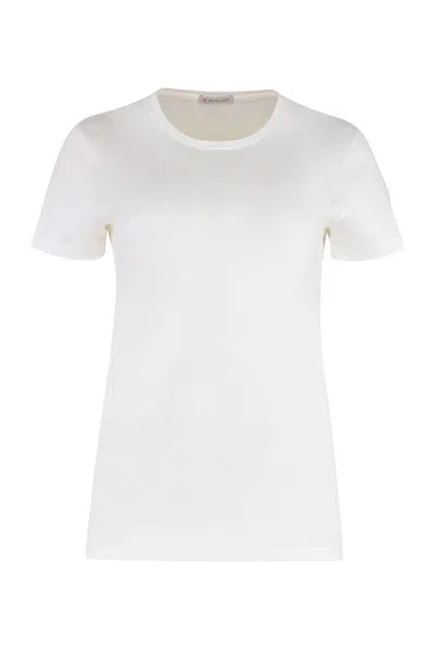 Moncler Logo Cotton T-shirt In White