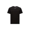 Moncler Logo Cotton T-shirt In Black