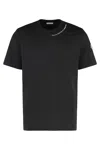 Moncler Logo Cotton T-shirt In Black