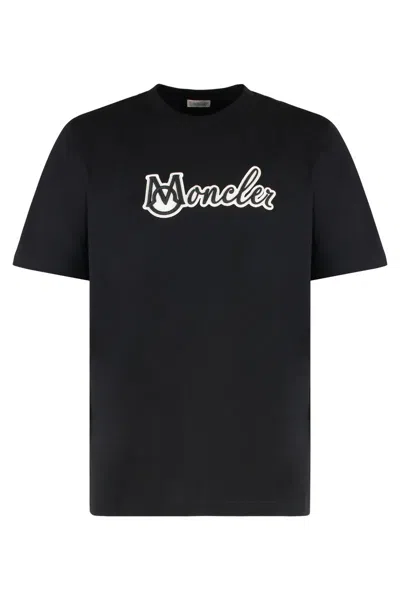 Moncler Small Logo T-shirt In Navy