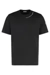 Moncler Logo Cotton T-shirt In Black