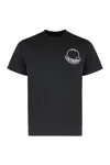 Moncler Archive Line Logo T Shirt In Black