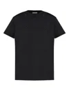 Moncler Logo Cotton T-shirt In Black