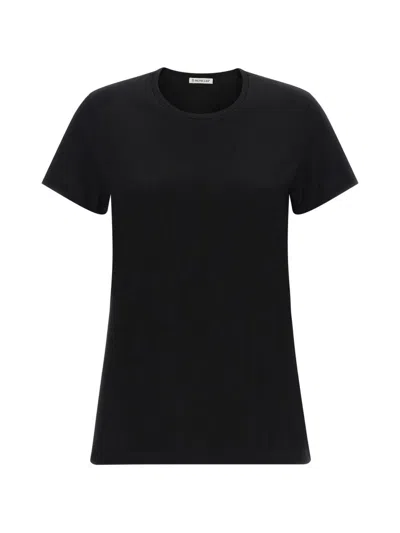 Moncler Cotton Ribbed Crewneck Short-sleeve T-shirt In Black