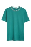 Moncler Logo Cotton T-shirt In Botanical Garden