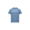 Moncler Logo Cotton T-shirt, Boy, Blue, Size: 8y In Blue