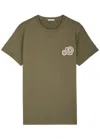 Moncler T-shirt Uni En Coton In Khaki
