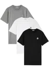 Moncler Logo Cotton T-shirt In Multicoloured