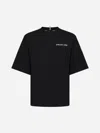 Moncler Grenoble Embossed Logo Cotton Jersey T-shirt In Nero