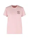 Moncler T-shirt With Embroidery In Pink