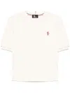 Moncler Grenoble Mc Natural T-shirt Embroidered Logo In White